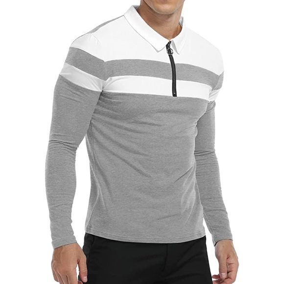 Long Sleeve Polo Shirt Other - Mens New Long Sleeve Polo Shirt Multiple Sizes